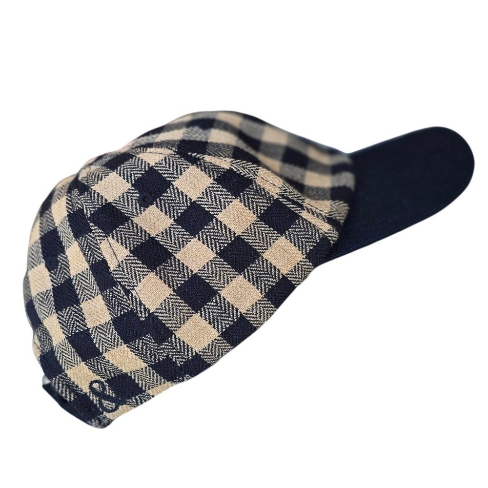 U&O Umber & Ochre 6 panel ltd run 100% handwoven wool checkered herringbone Cap